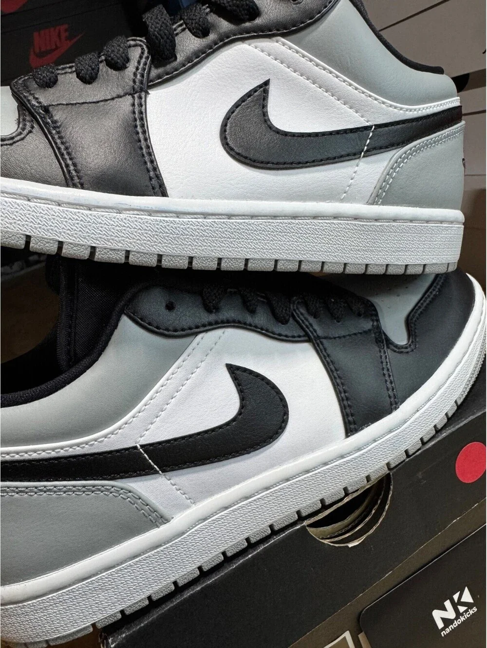 Air Jordan 1 Retro Low 'Shadow Toe' 553558-052 Size 8.5M